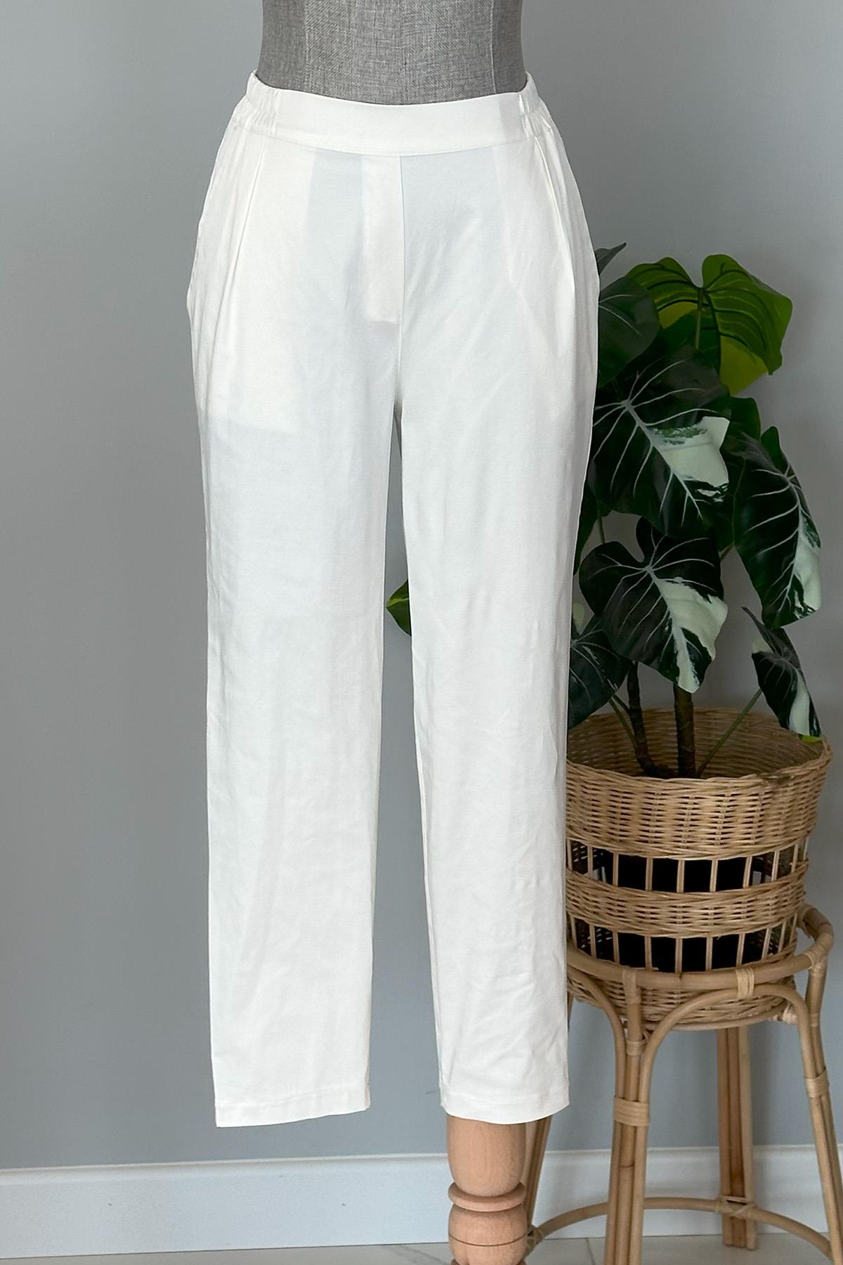 Missemramiss Saten Pile Pantolon 4433 Ekru