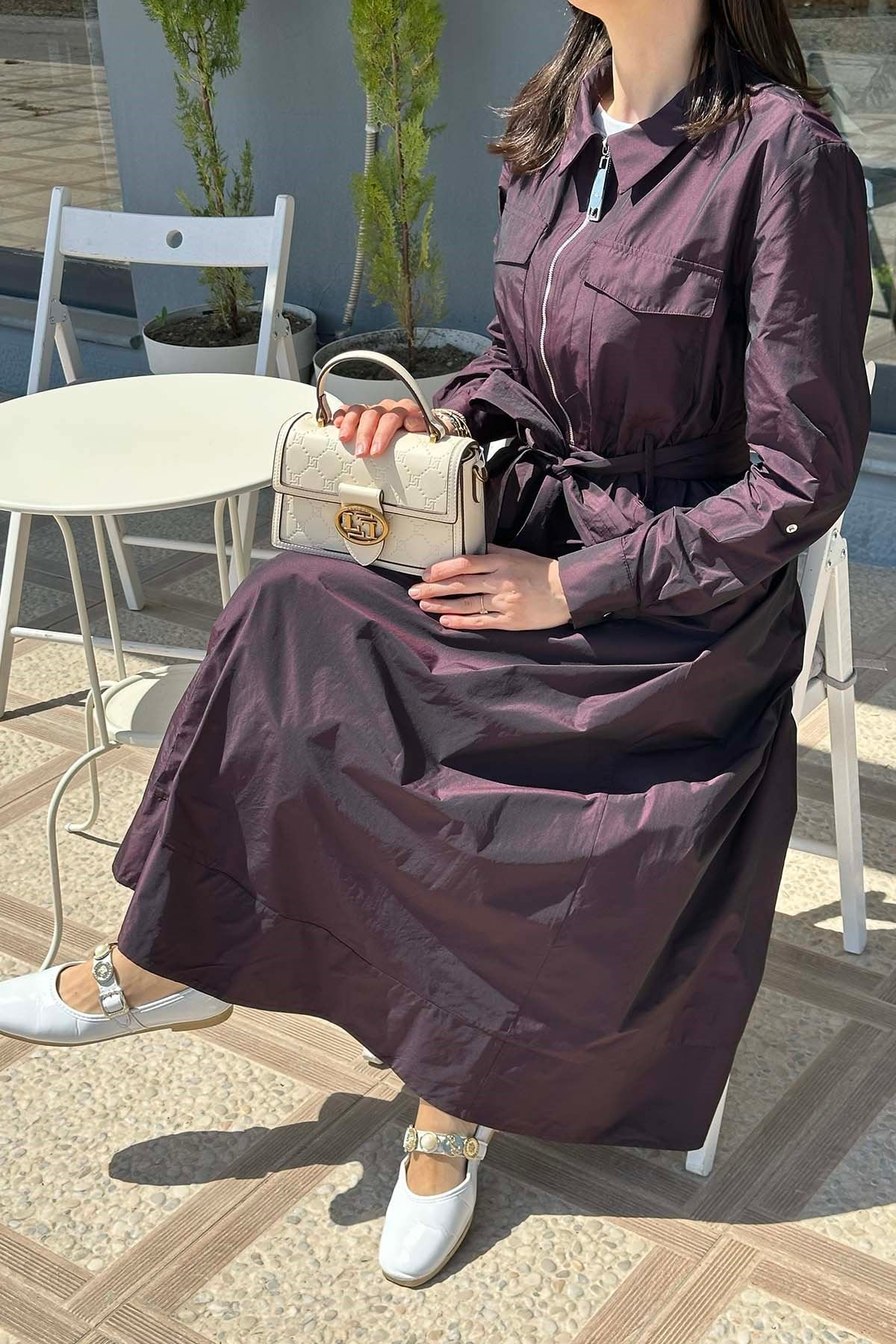 Missemramiss Sera Gömlek Elbise 5208 Bordo