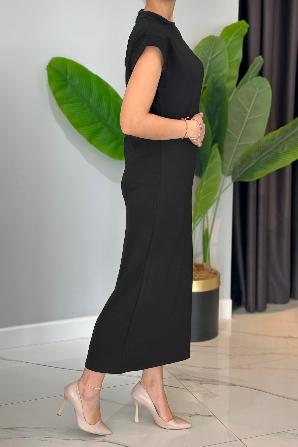 Missemramiss Sıfır Kol İçlik Elbise 4731 Siyah