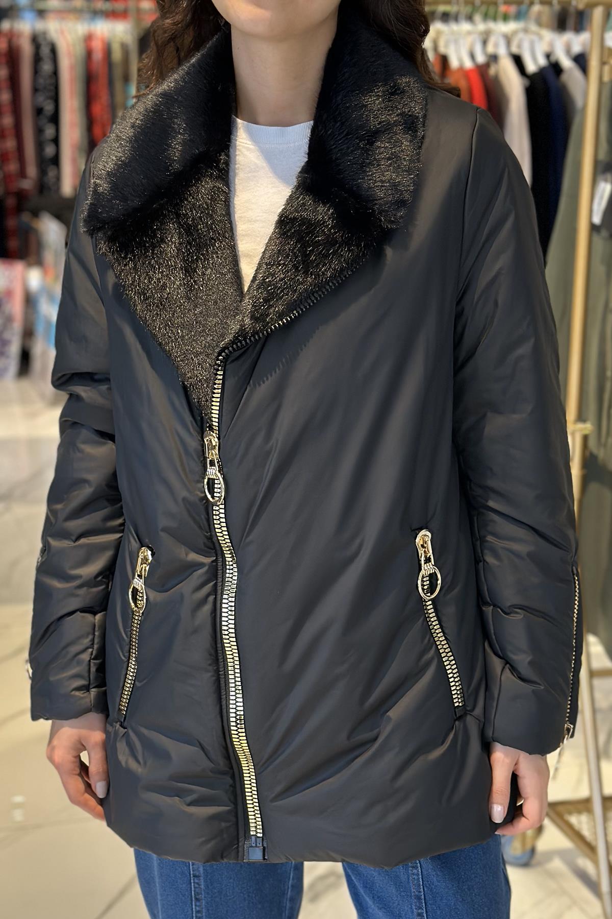 Missemramiss Special Furry Mont 4556 Siyah