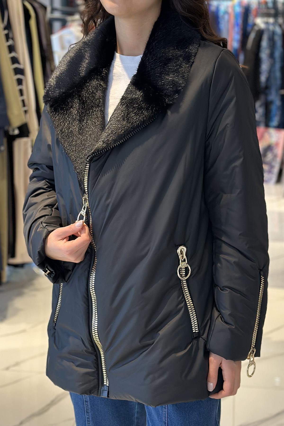 Missemramiss Special Furry Mont 4556 Siyah