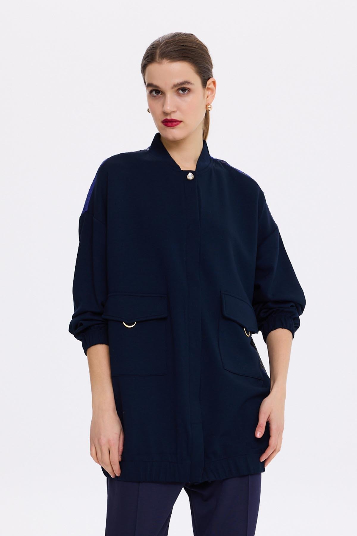 Missemramiss Special Kap Ceket 4619 Lacivert