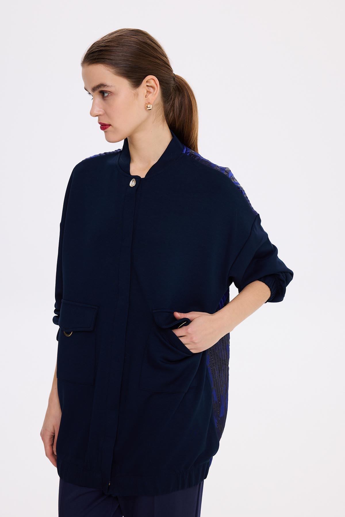 Missemramiss Special Kap Ceket 4619 Lacivert