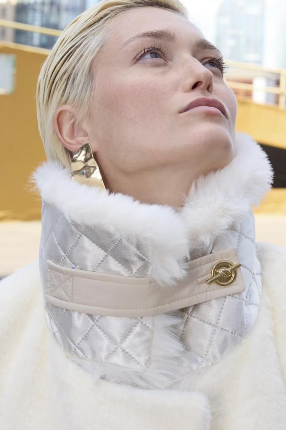 Missemramiss Special Viverre Kürklü Mont 4555 Ekru