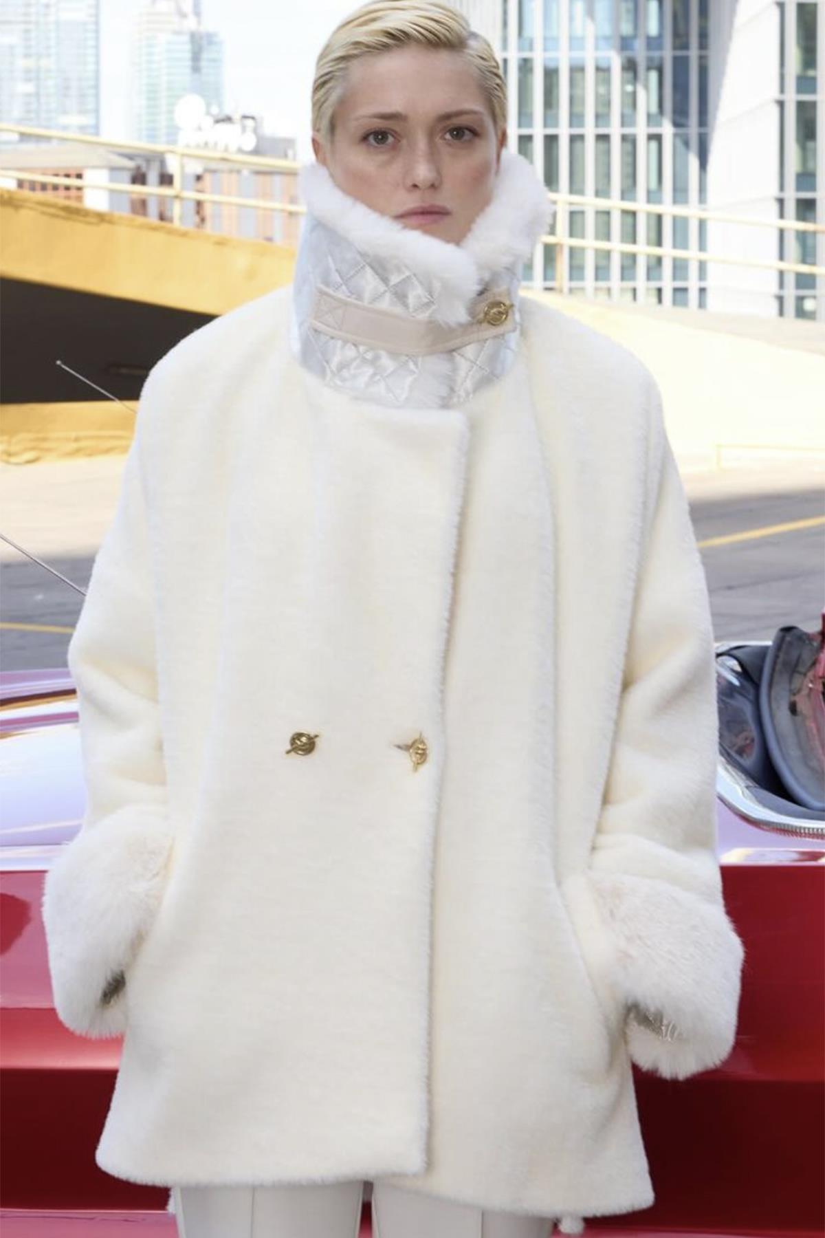 Missemramiss Special Viverre Kürklü Mont 4555 Ekru