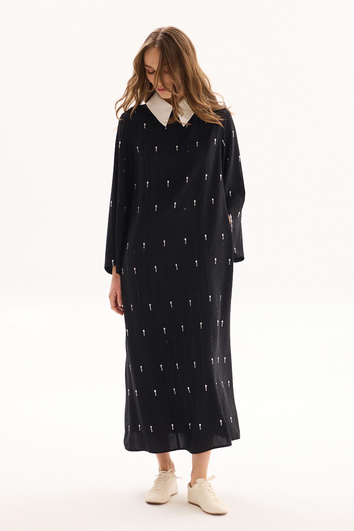 Missemramiss Stone Elbise 4809 Siyah