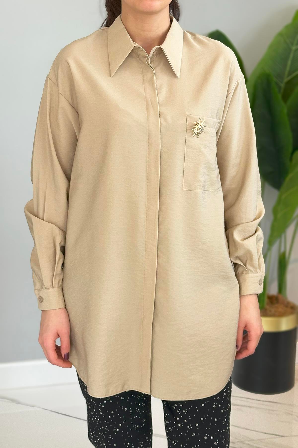 Missemramiss Sunshıne Gömlek 4825 Bej