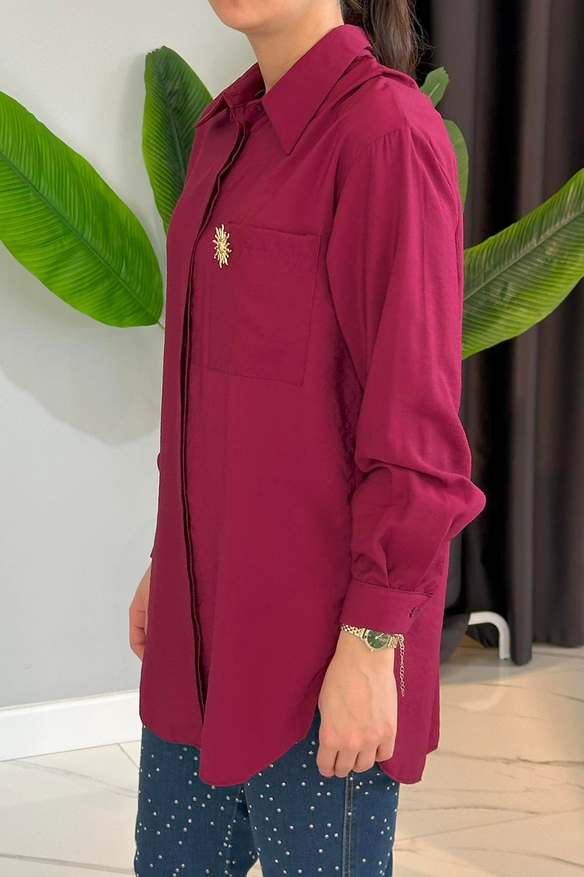 Missemramiss Sunshıne Gömlek 4825 Bordo