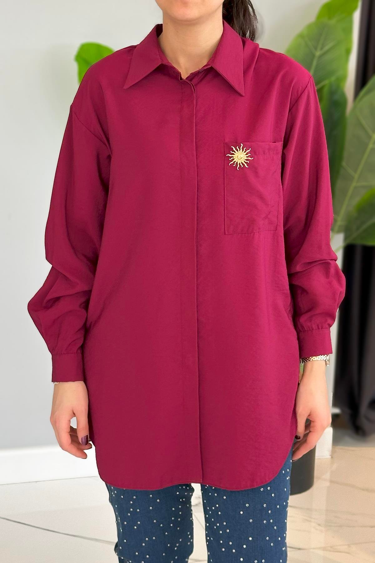 Missemramiss Sunshıne Gömlek 4825 Bordo