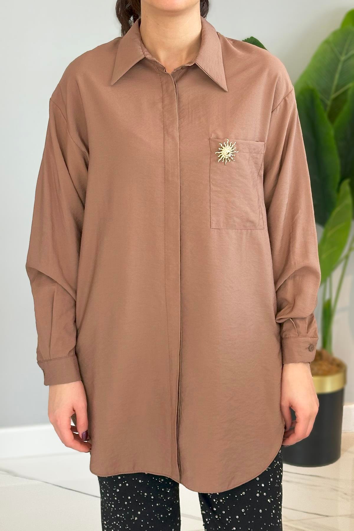 Missemramiss Sunshıne Gömlek 4825 Kahverengi