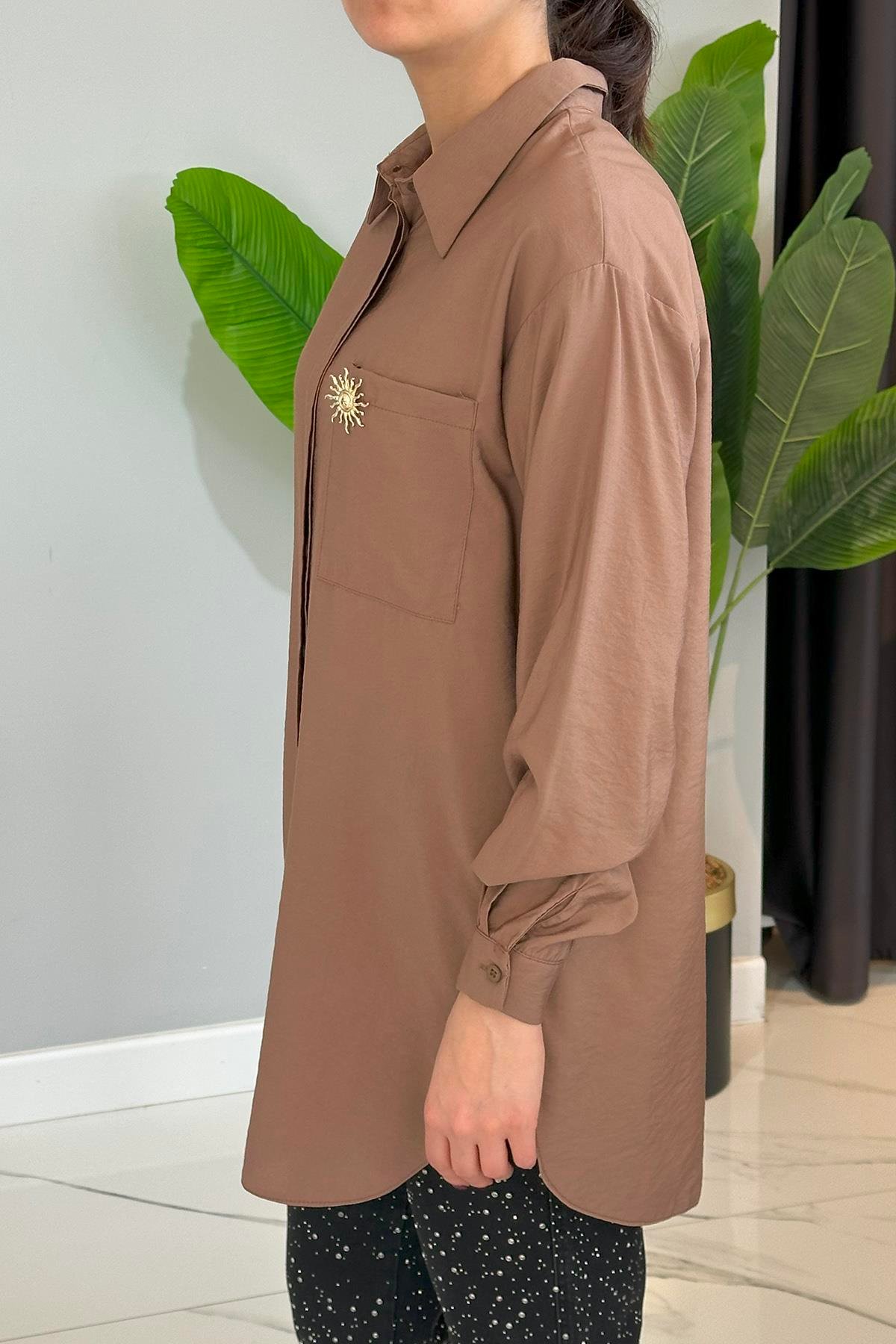 Missemramiss Sunshıne Gömlek 4825 Kahverengi