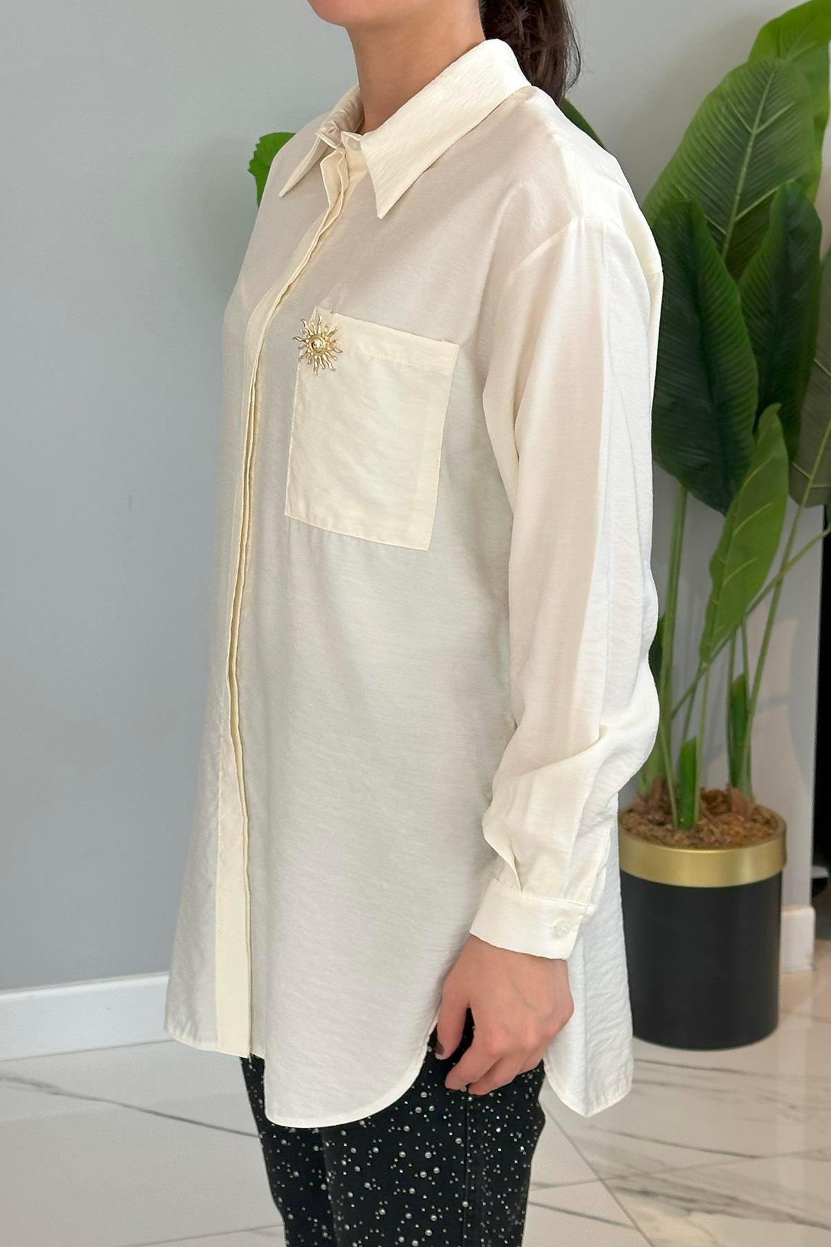 Missemramiss Sunshıne Gömlek 4825 Krem