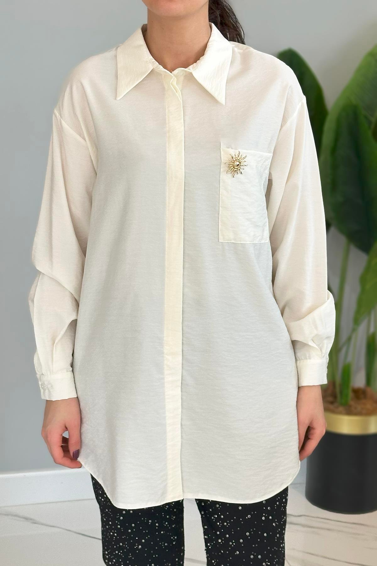 Missemramiss Sunshıne Gömlek 4825 Krem