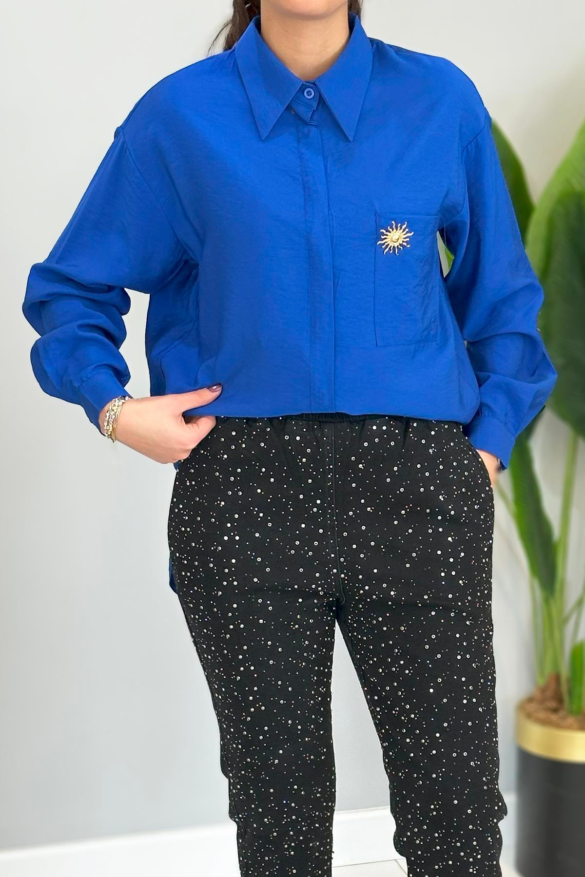 Missemramiss Sunshıne Gömlek 4825 Saks