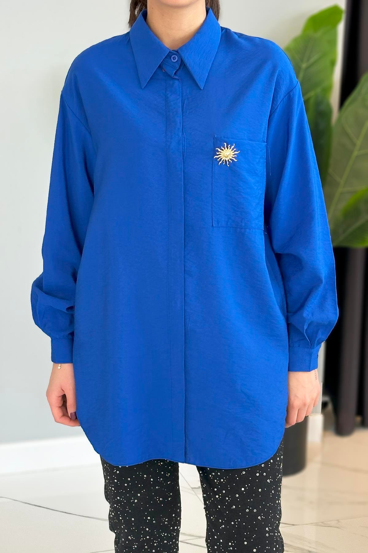 Missemramiss Sunshıne Gömlek 4825 Saks