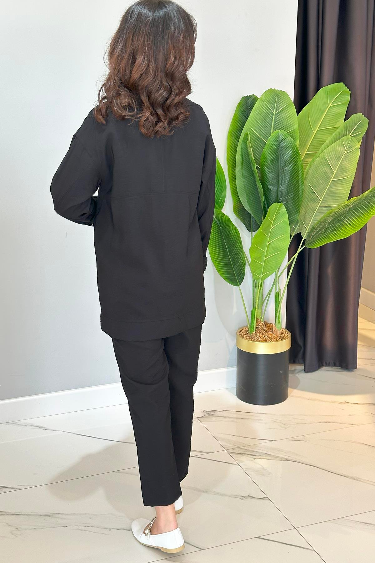 Missemramiss Taş Detay Pantolonlu Takım 4773 Siyah