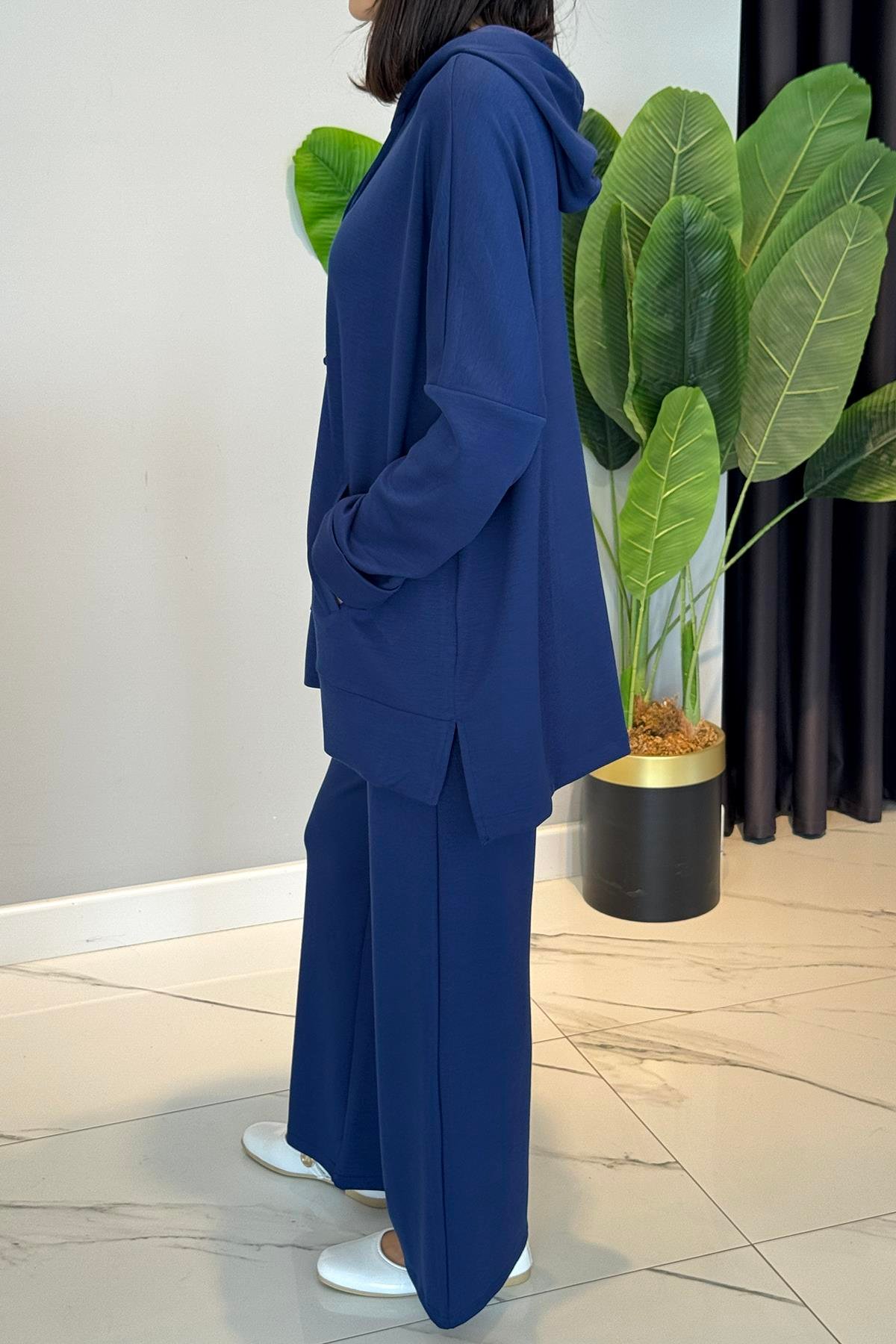 Modal Kapüşonlu Basic Takım 3111 Lacivert