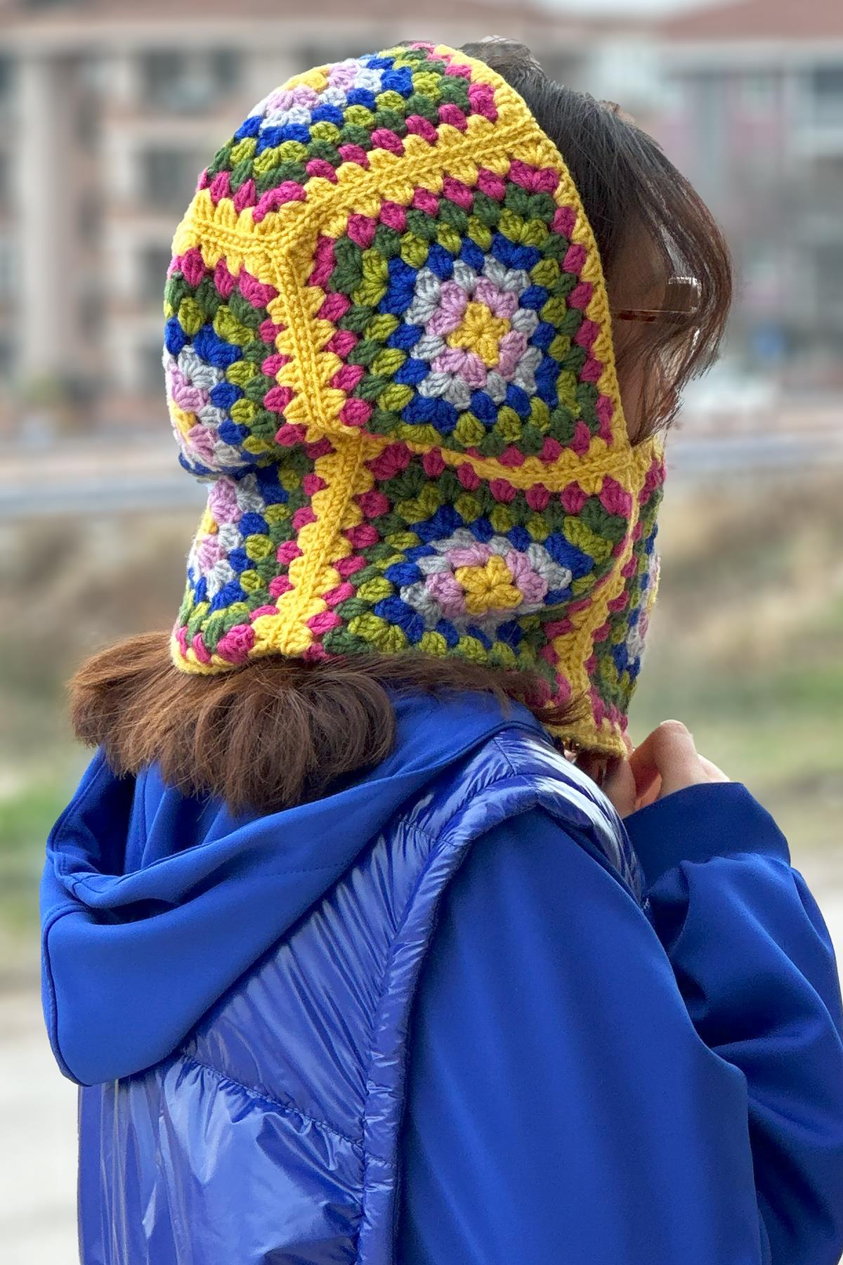 Motif El Örgüsü Balaclava Bere L-BLV-01 Sarı