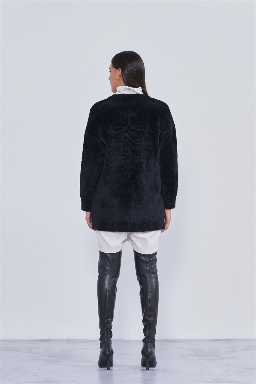 Nuss Angora Basic Hırka Renkli