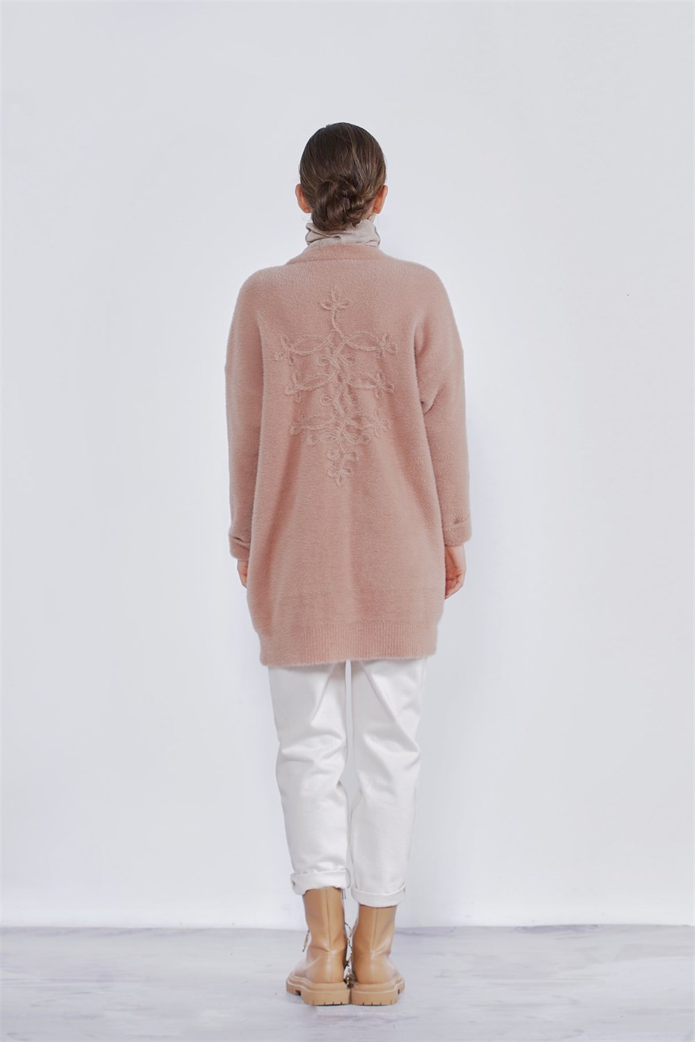 Nuss Angora Basic Hırka Renkli