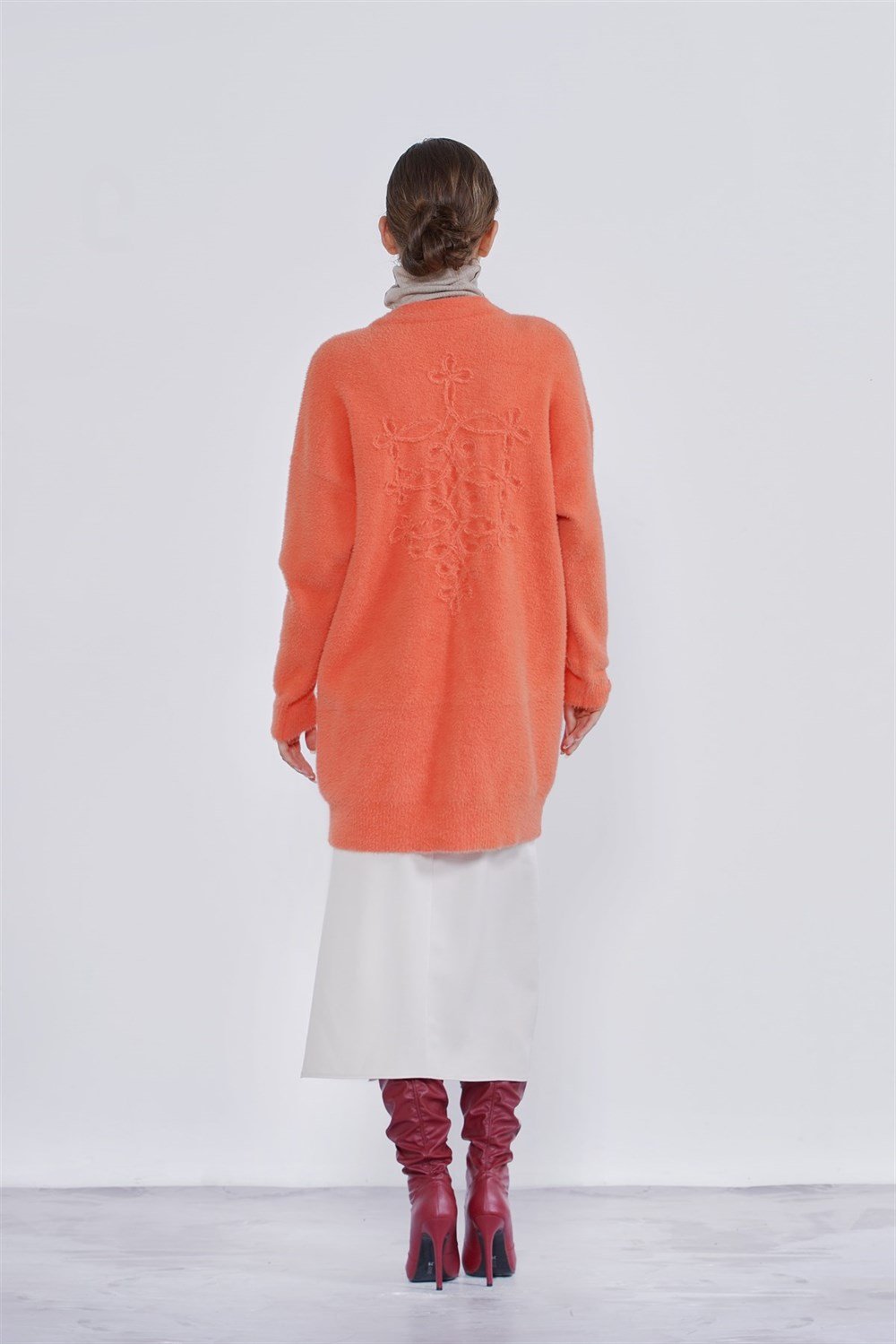 Nuss Angora Basic Hırka Renkli