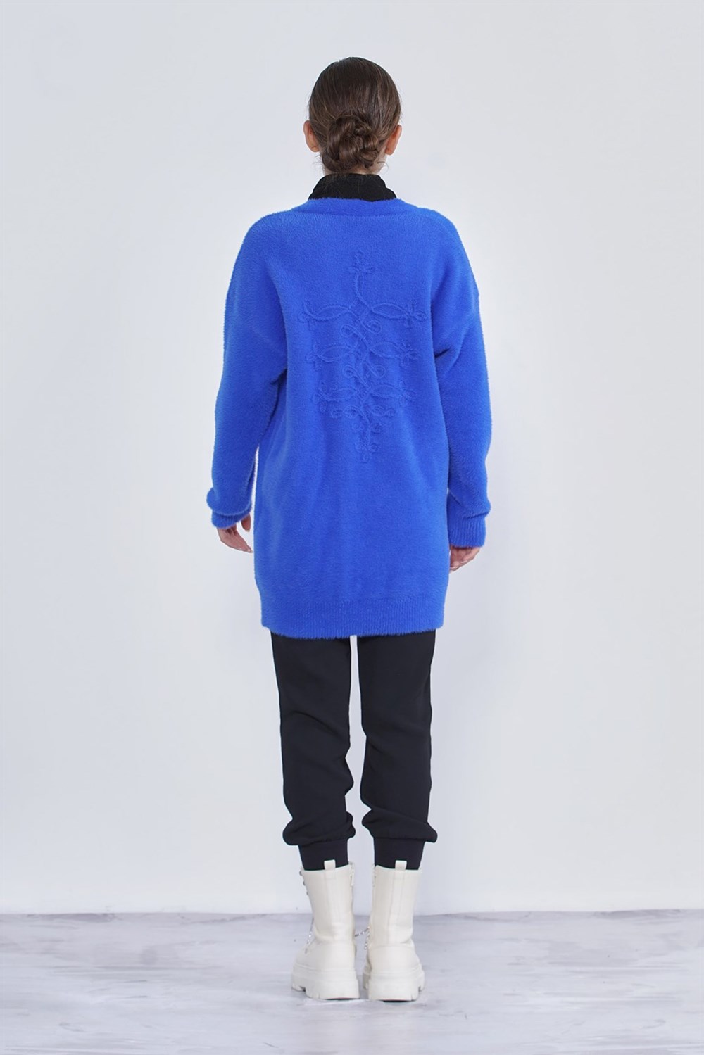 Nuss Angora Basic Hırka Renkli