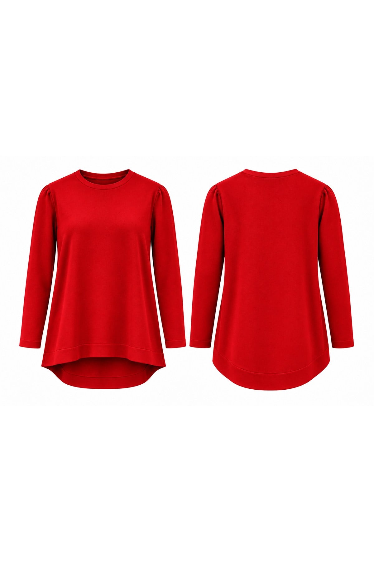 Nuss Basic Triko Rayon Tunik 902 Kırmızı