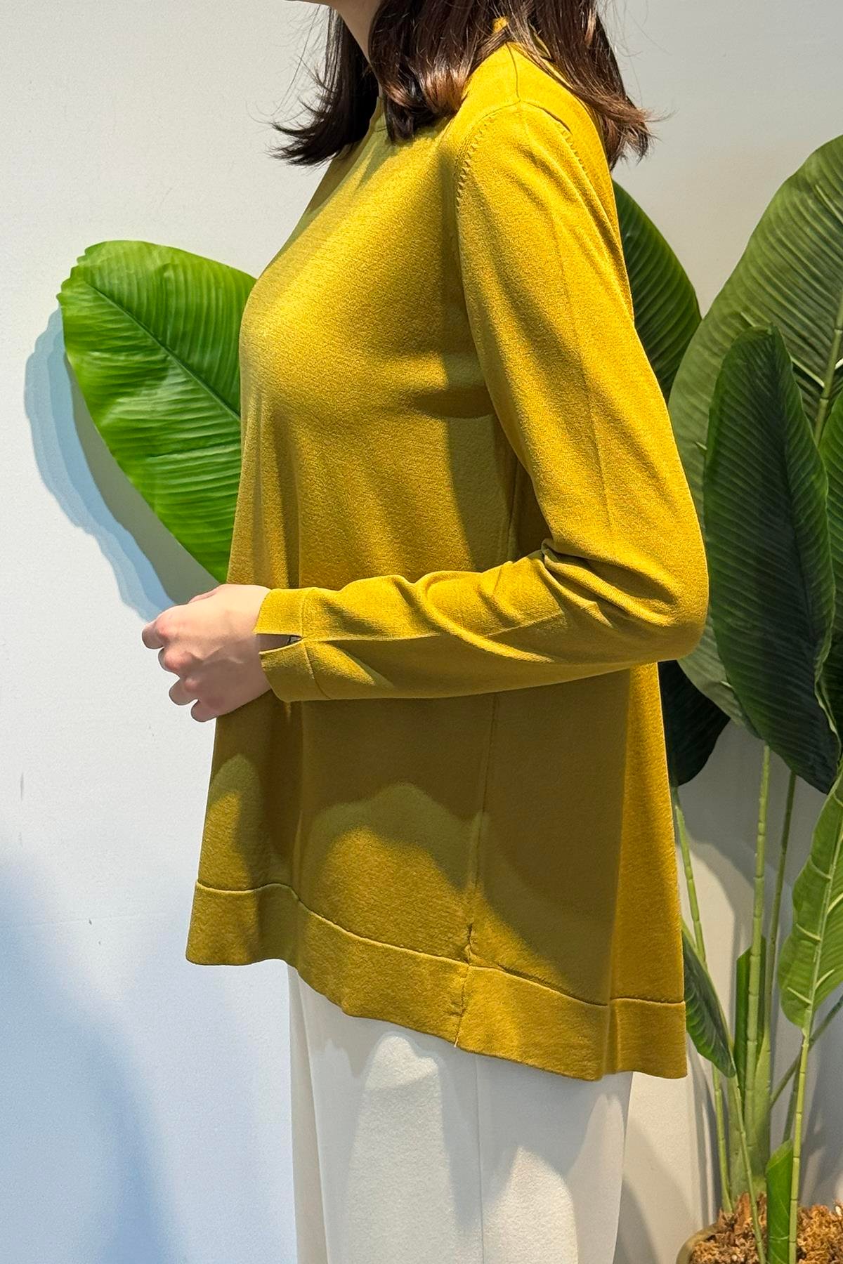 Nuss Basic Triko Tunik 902 Yağ Yeşil