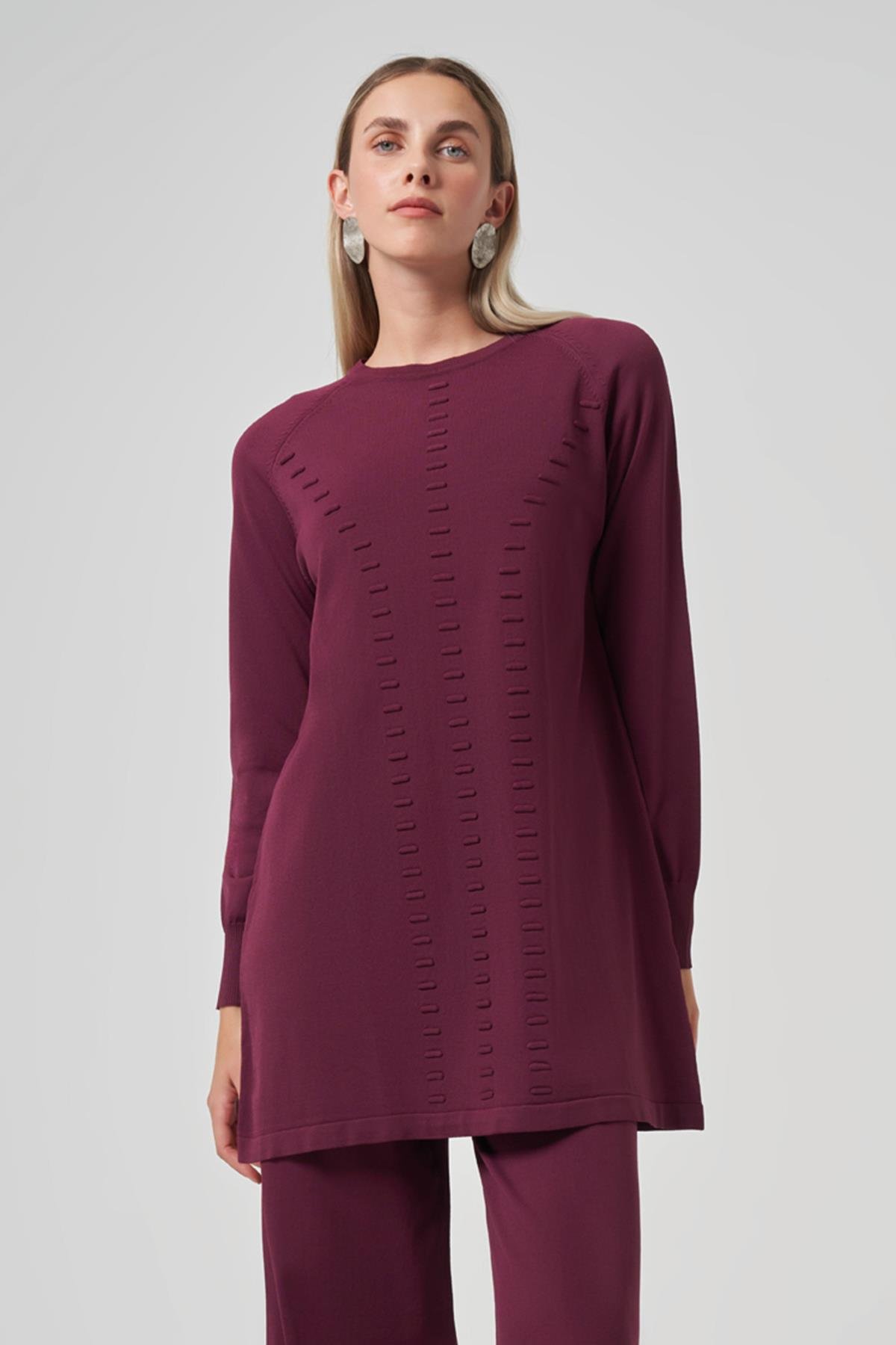 Nuss Basic Triko Tunik 907 Bordo