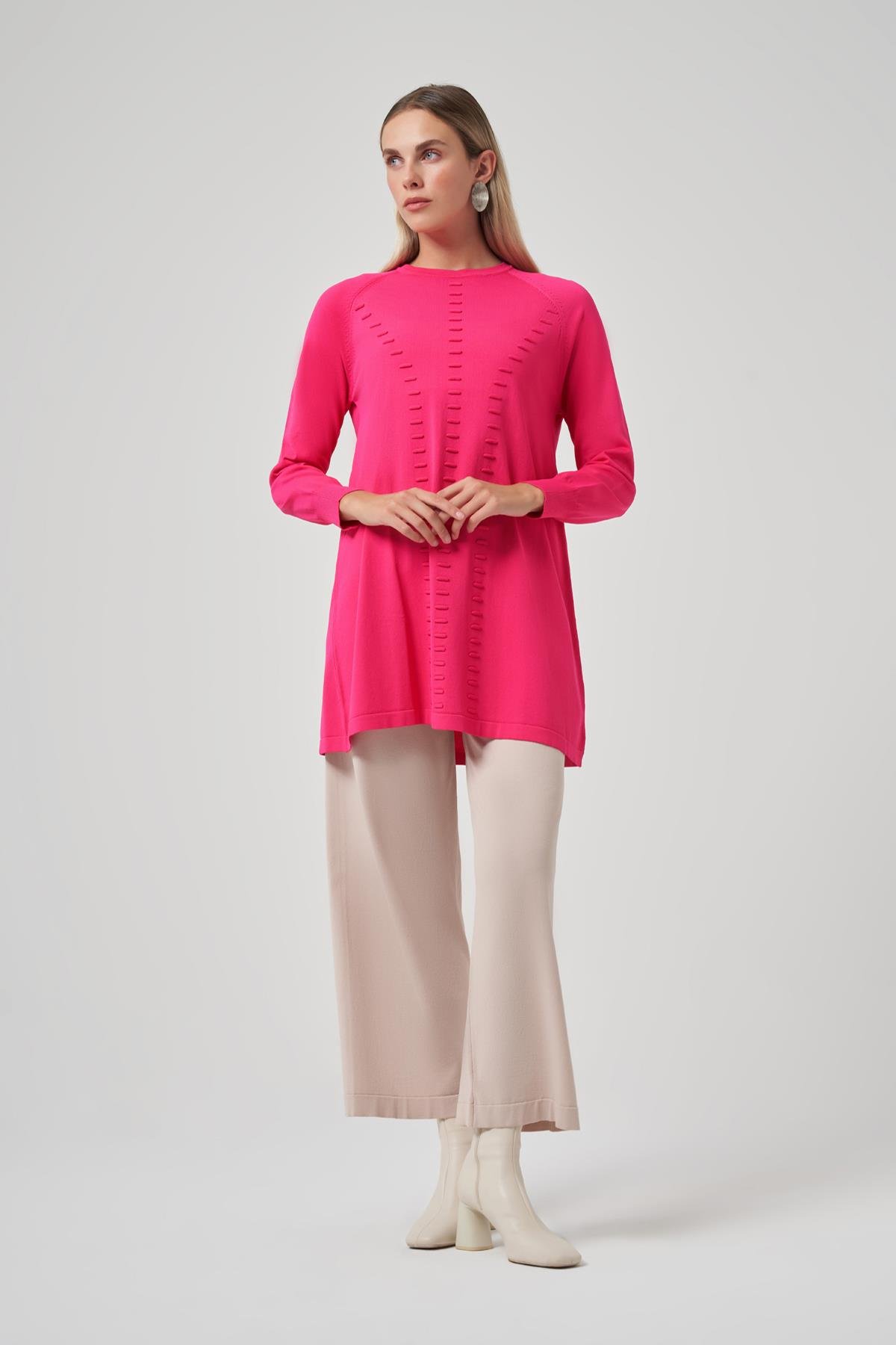 Nuss Basic Triko Tunik 907 Fuşya