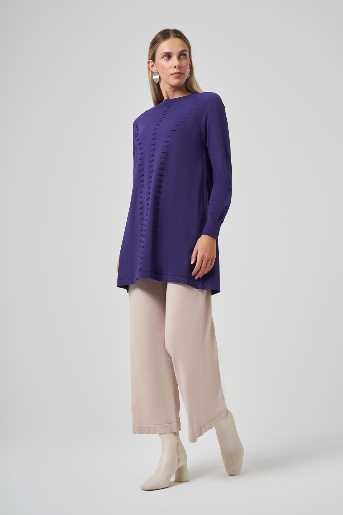 Nuss Basic Triko Tunik 907 Mor