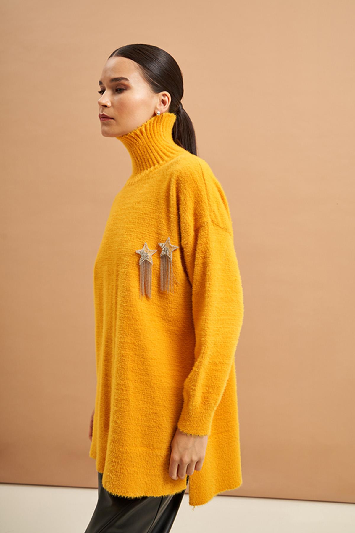 Nuss Boğazlı Angora Kazak 200 Sarı