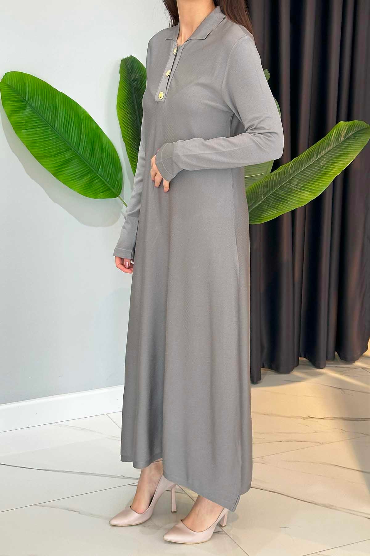 Nuss Elbise 1422 Gri