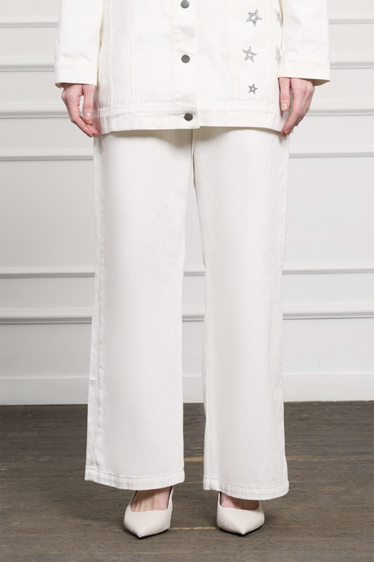 Nuss Kot Pantolon 4042 Ekru