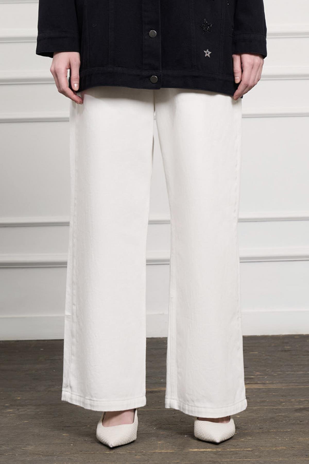 Nuss Kot Pantolon 4042 Ekru