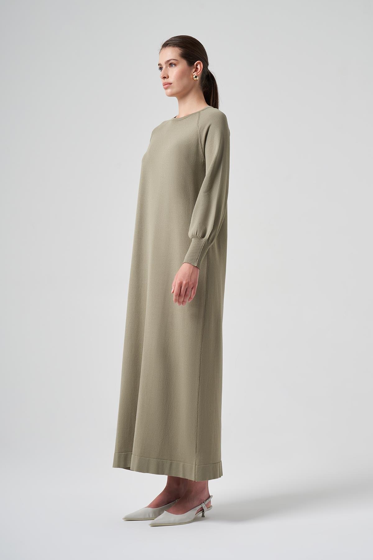 Nuss Merserize Basic Elbise 518 Haki