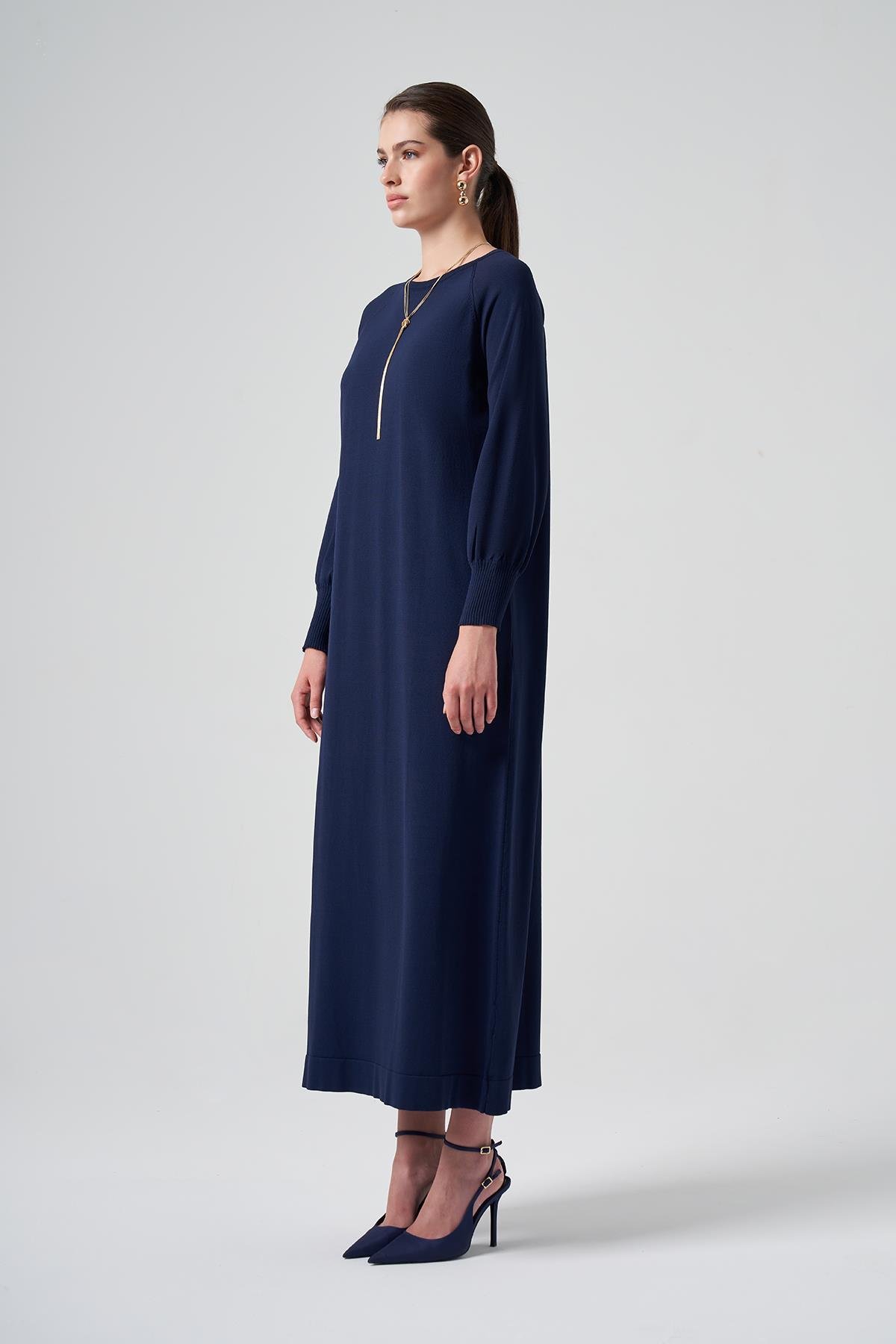 Nuss Merserize Basic Elbise 518 Lacivert