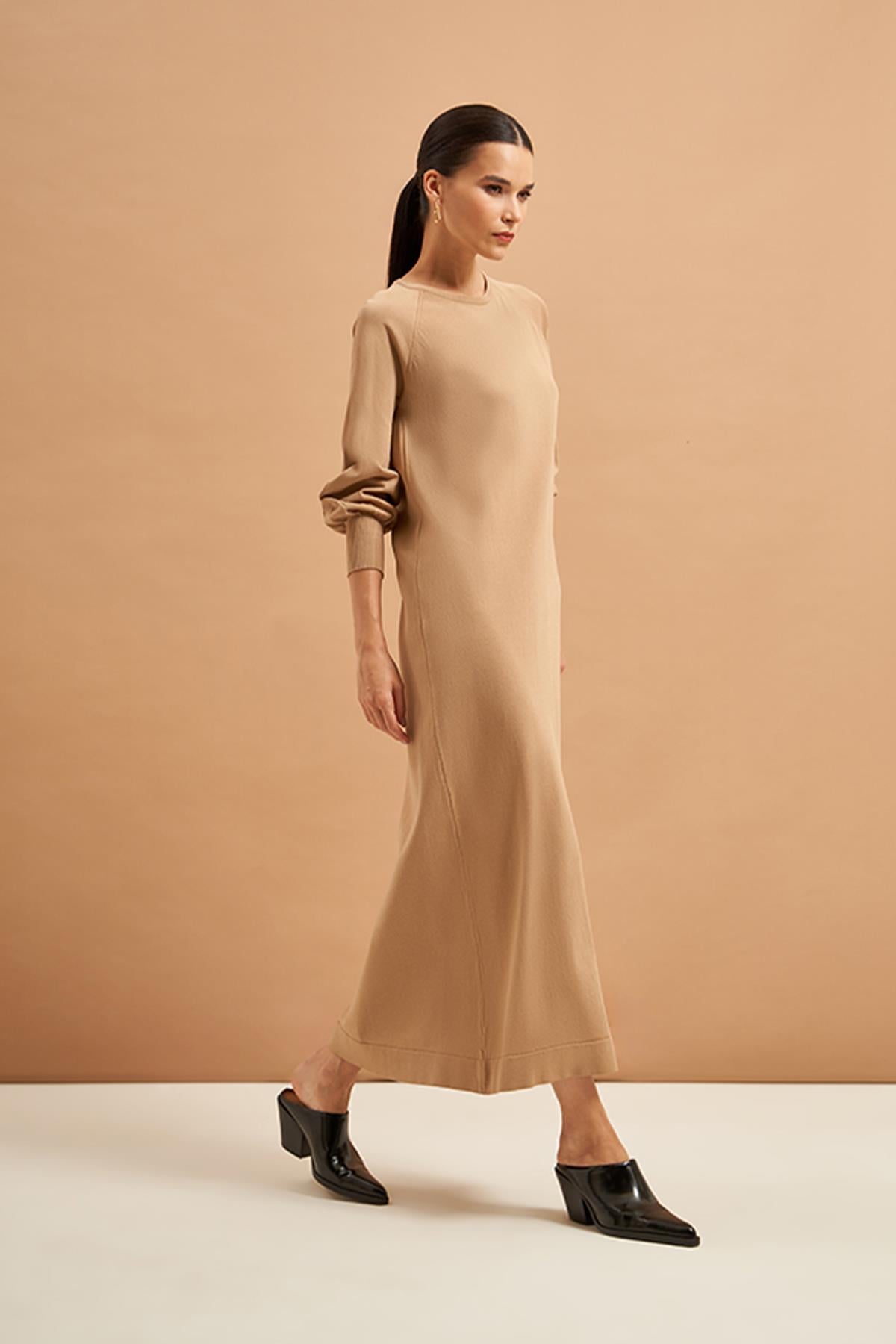 Nuss Merserize Basic Elbise 518 Mocha