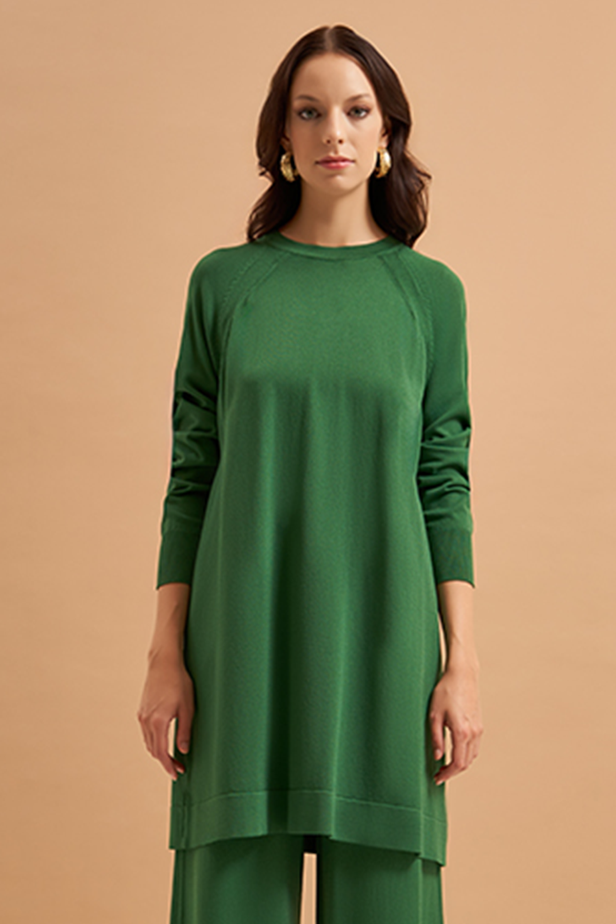 Nuss Merserize Bilek Detaylı Basic Tunik 500 Benetton