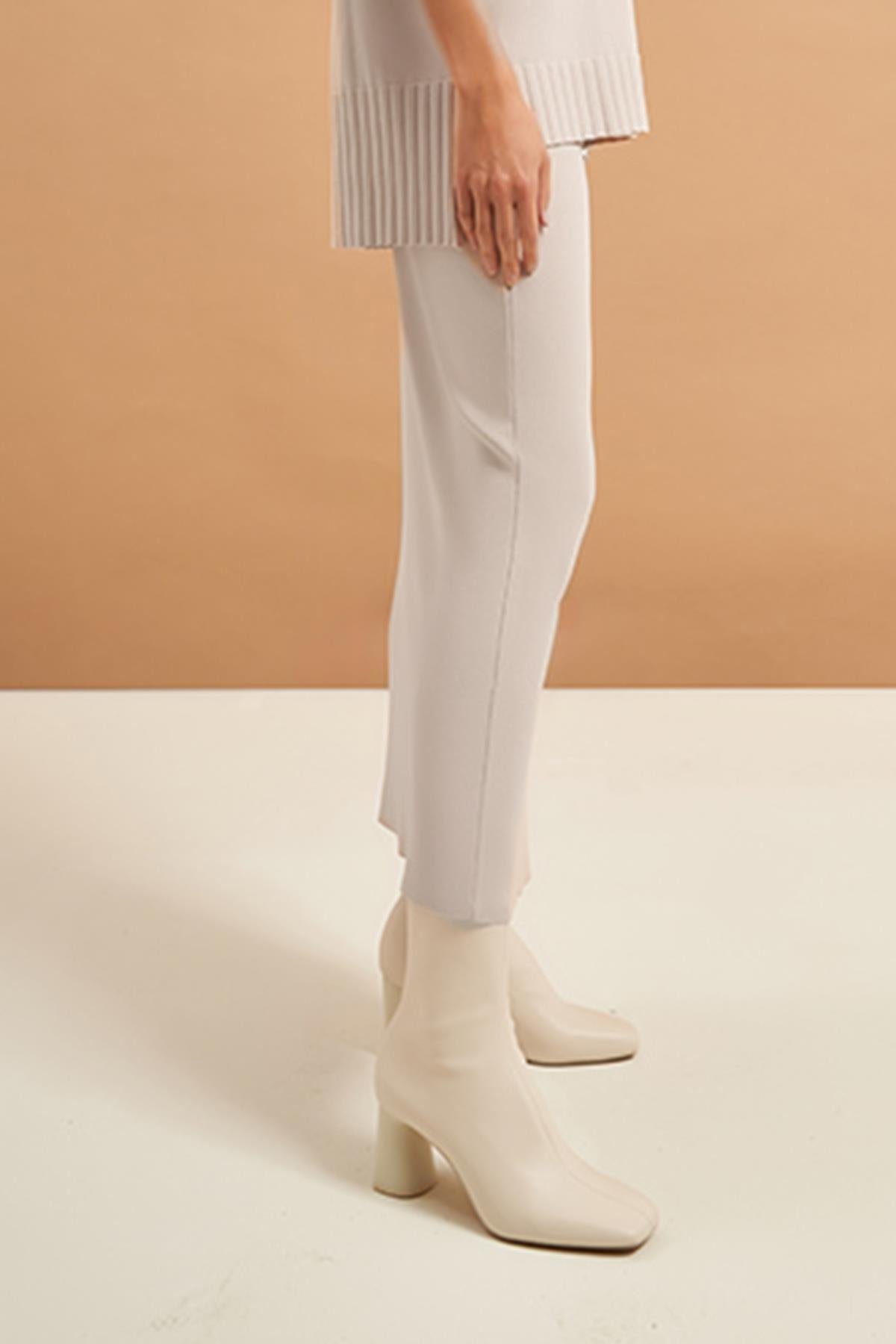 Nuss Merserize Çelik Örme Etek NS-23K-013ETK Taş