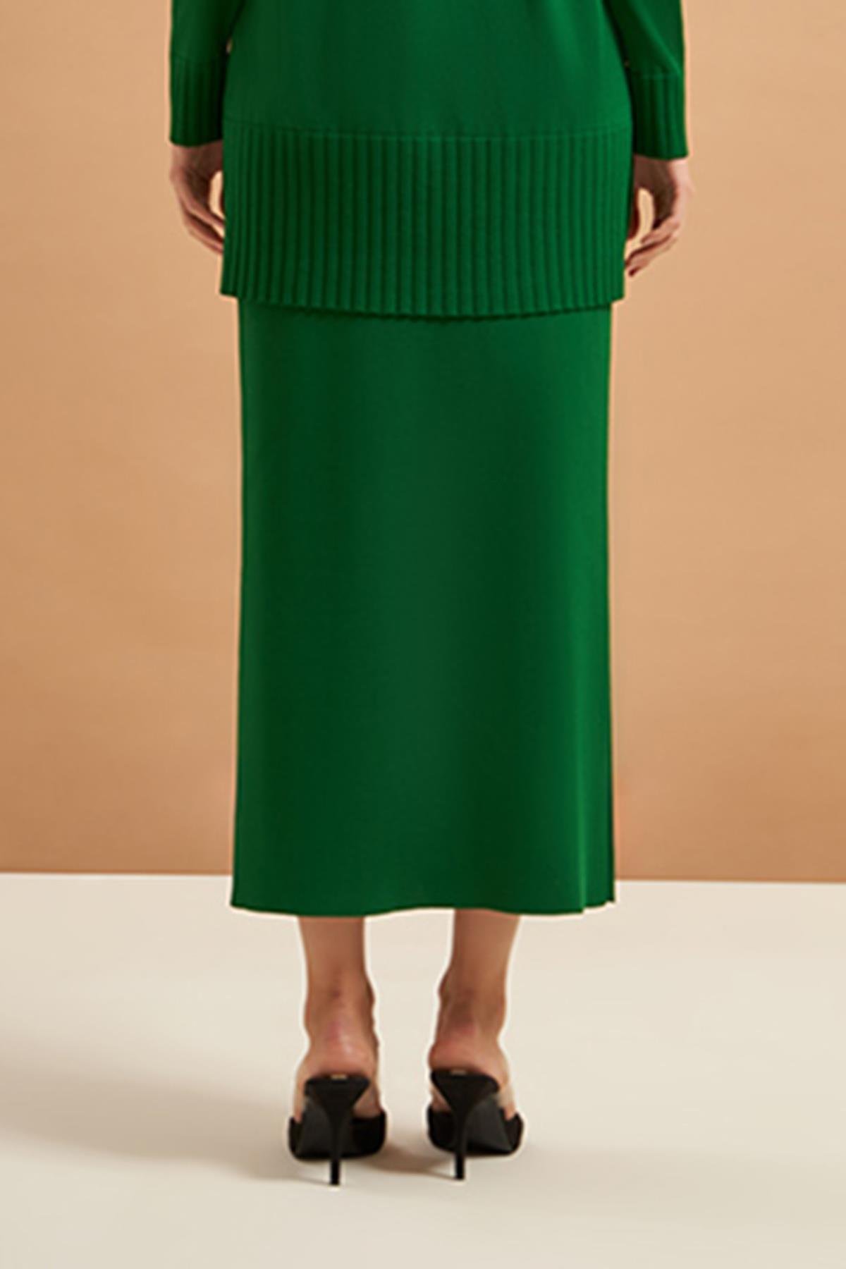 Nuss Merserize Çelik Örme Etek NS-23K-013ETK Benetton