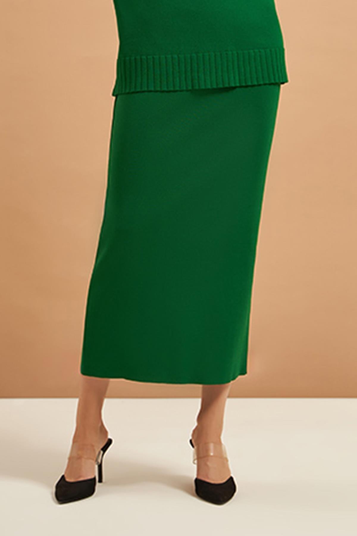 Nuss Merserize Çelik Örme Etek NS-23K-013ETK Benetton