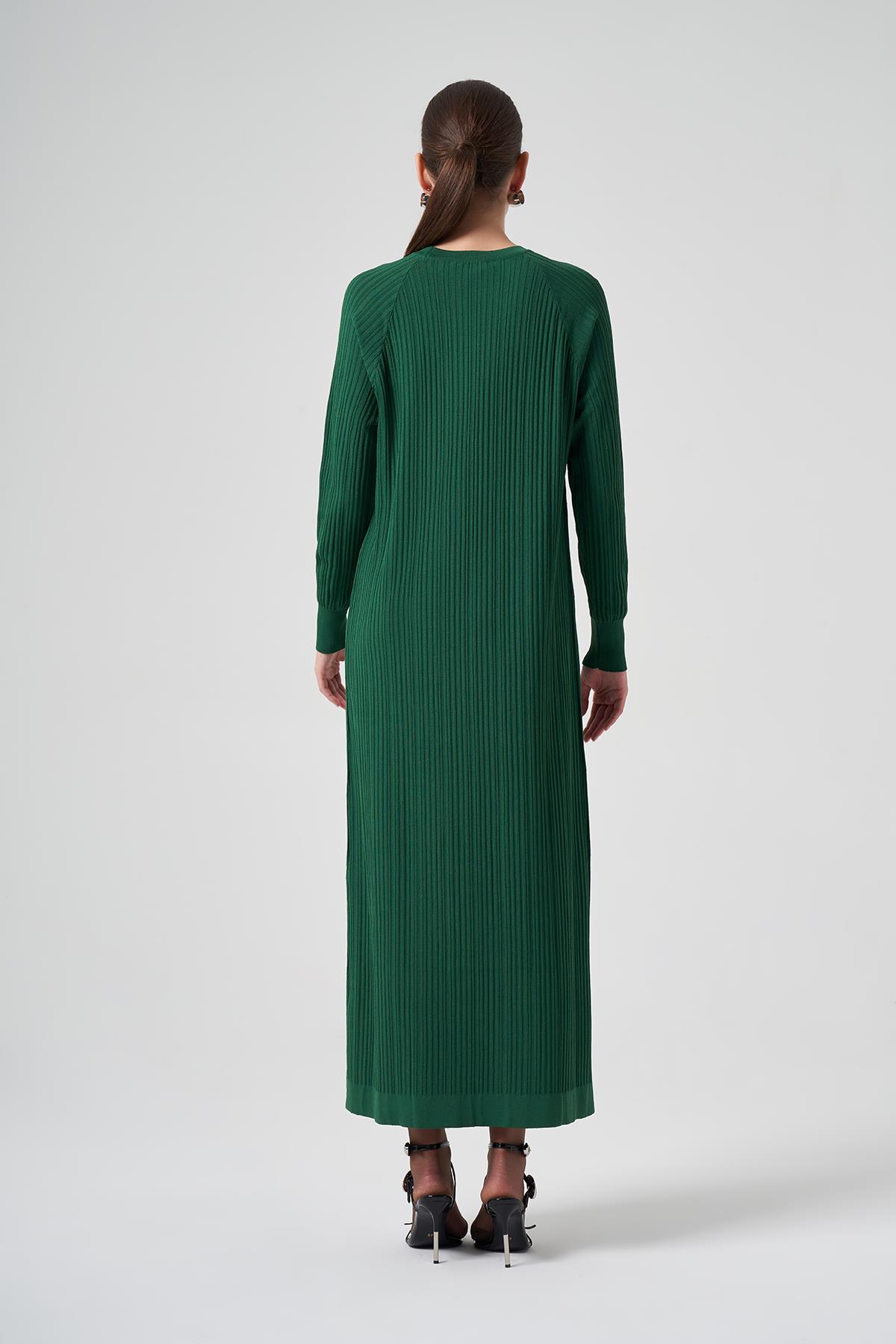 Nuss Merserize Çizgi Detay Elbise 400 Benetton