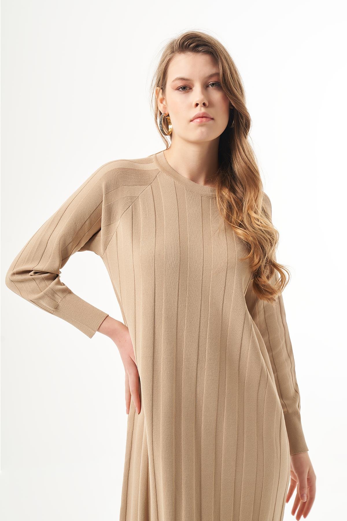 Nuss Merserize Elbise 1401 Mocha