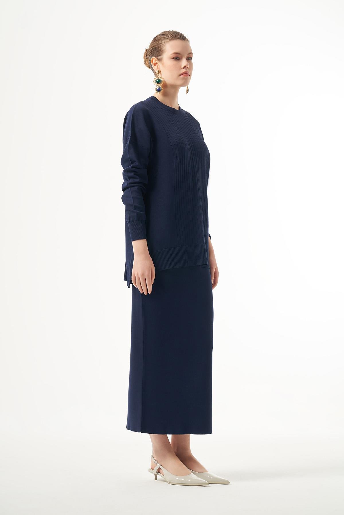 Nuss Merserize Kalem Etekli Takım 1303 Lacivert