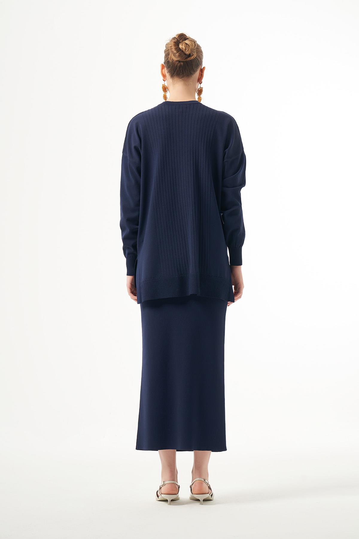 Nuss Merserize Kalem Etekli Takım 1303 Lacivert