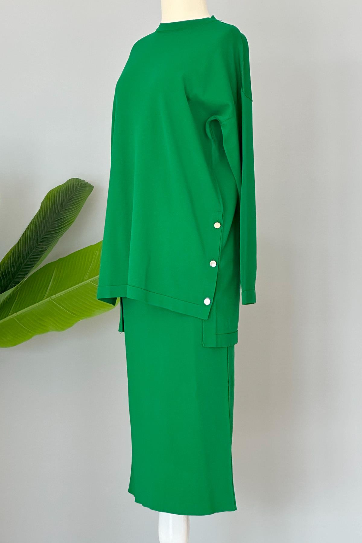 Nuss Merserize Kalem Etekli Takım Düğme Detay 1302 Benetton