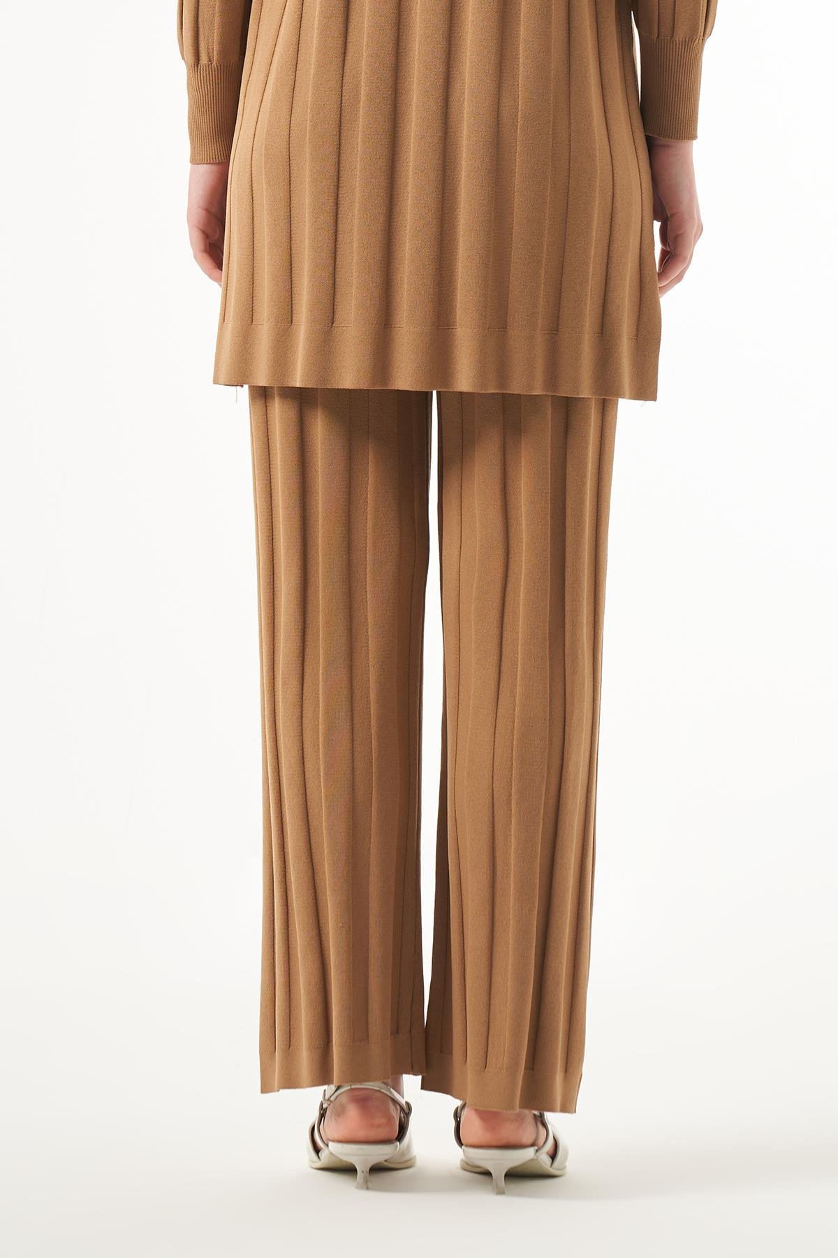 Nuss Merserize Kalın Fitilli TEK Pantolon 1101 Mocha