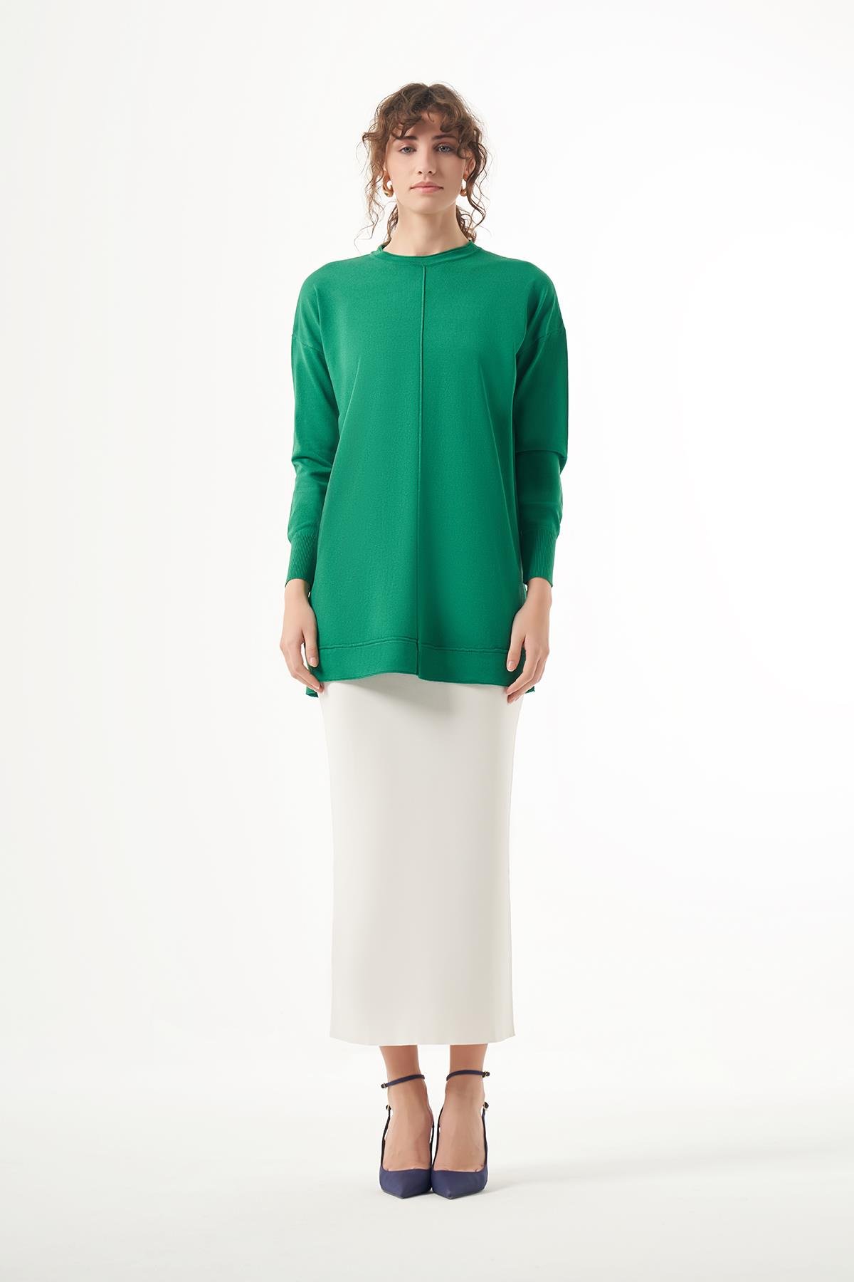 Nuss Merserize Kısa Tunik Bluz 1201 Benetton