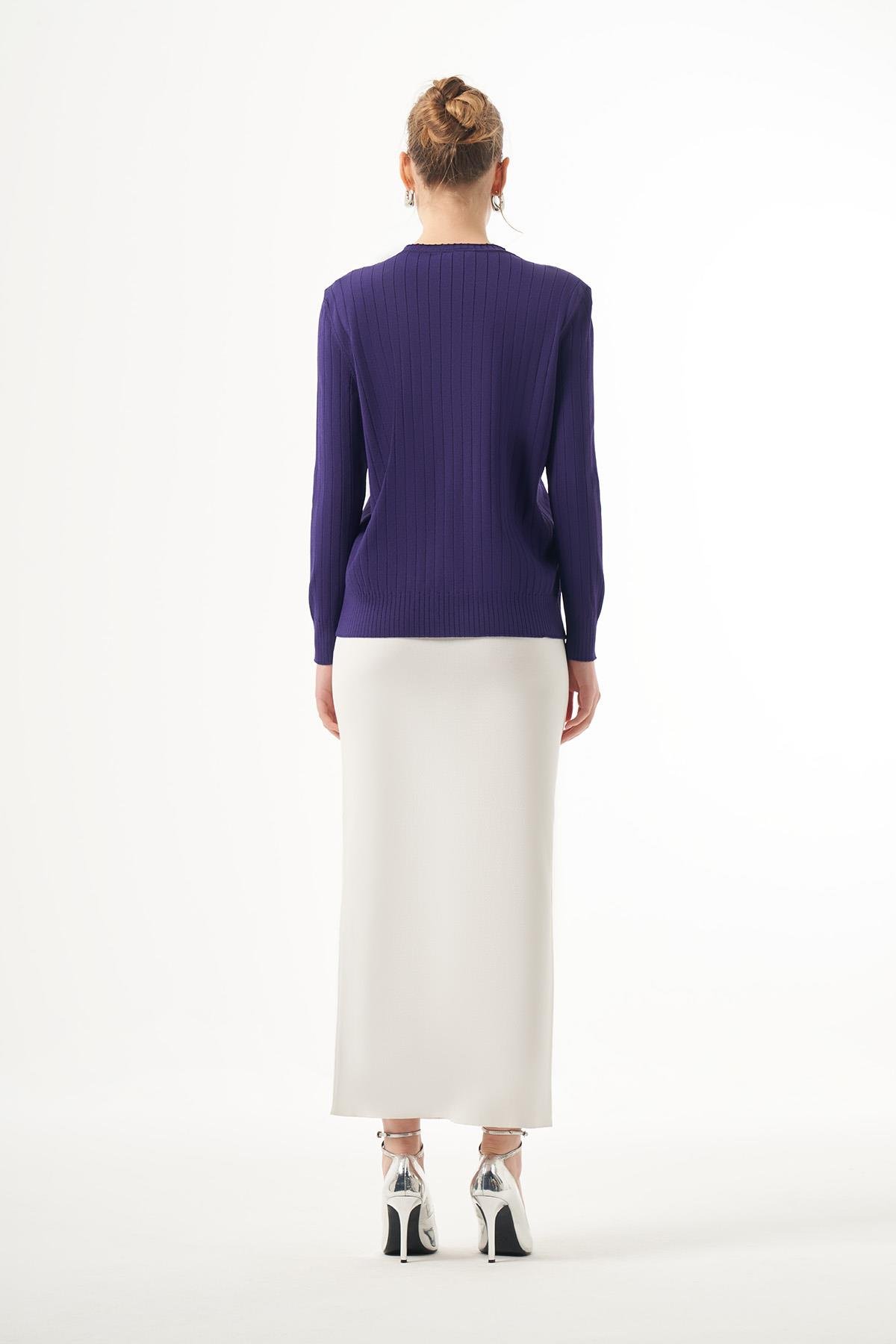 Nuss Merserize Kısa Tunik Bluz 1202 Mor